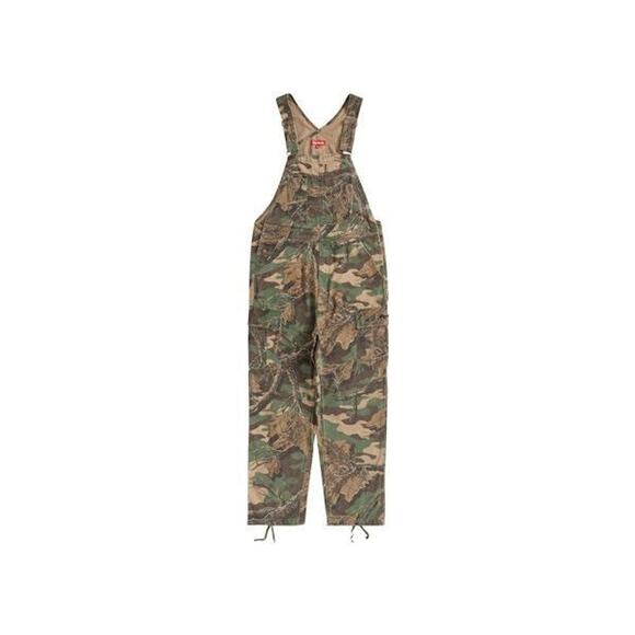 Supreme Cargo Denim Overalls Branch Woodland Camo Sz Medium